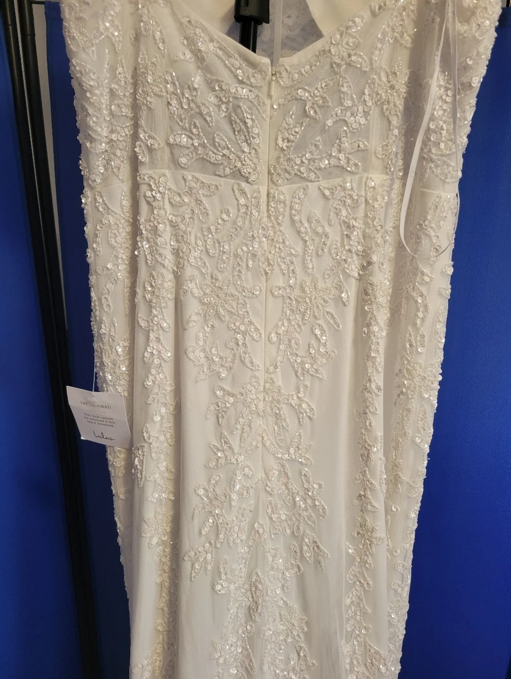 White Lace Spaghetti-Strap Sheath Dress
